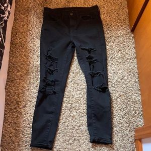 Black ripped American Eagle jeans